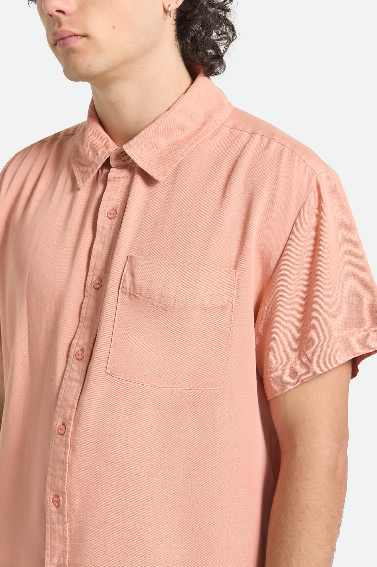 Brixton Cooling Comfort S/S Woven Shirt - Silver Pink