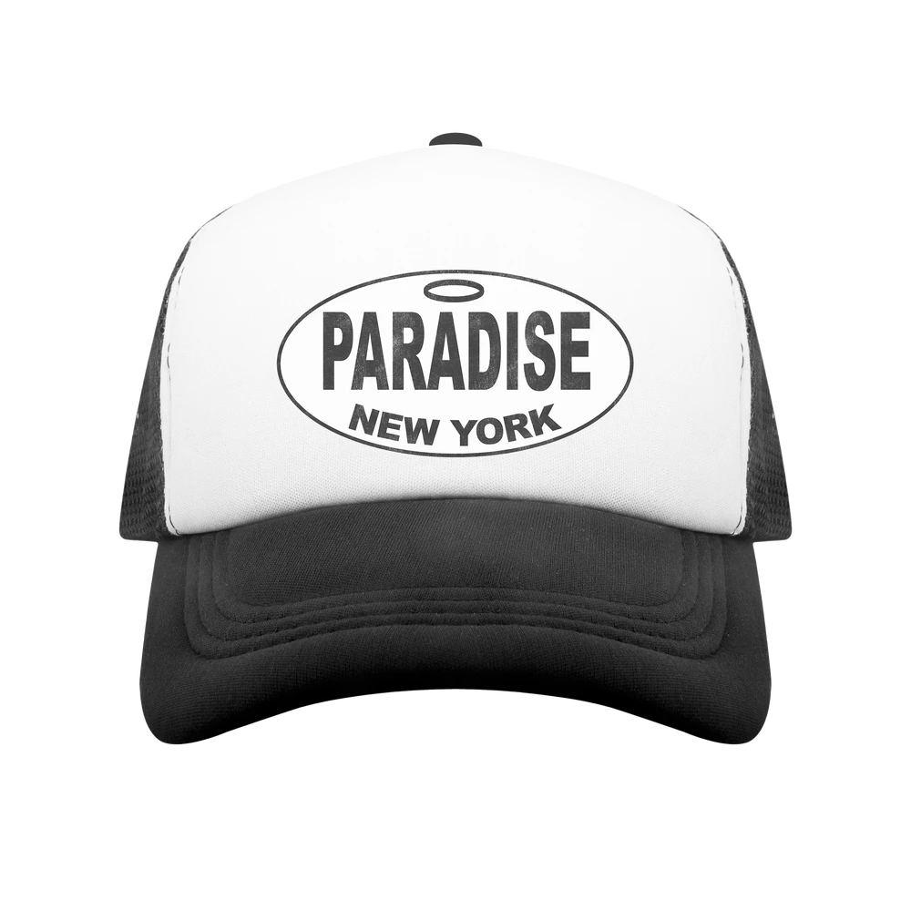 Paradise NYC Halo Logo Trucker Hat