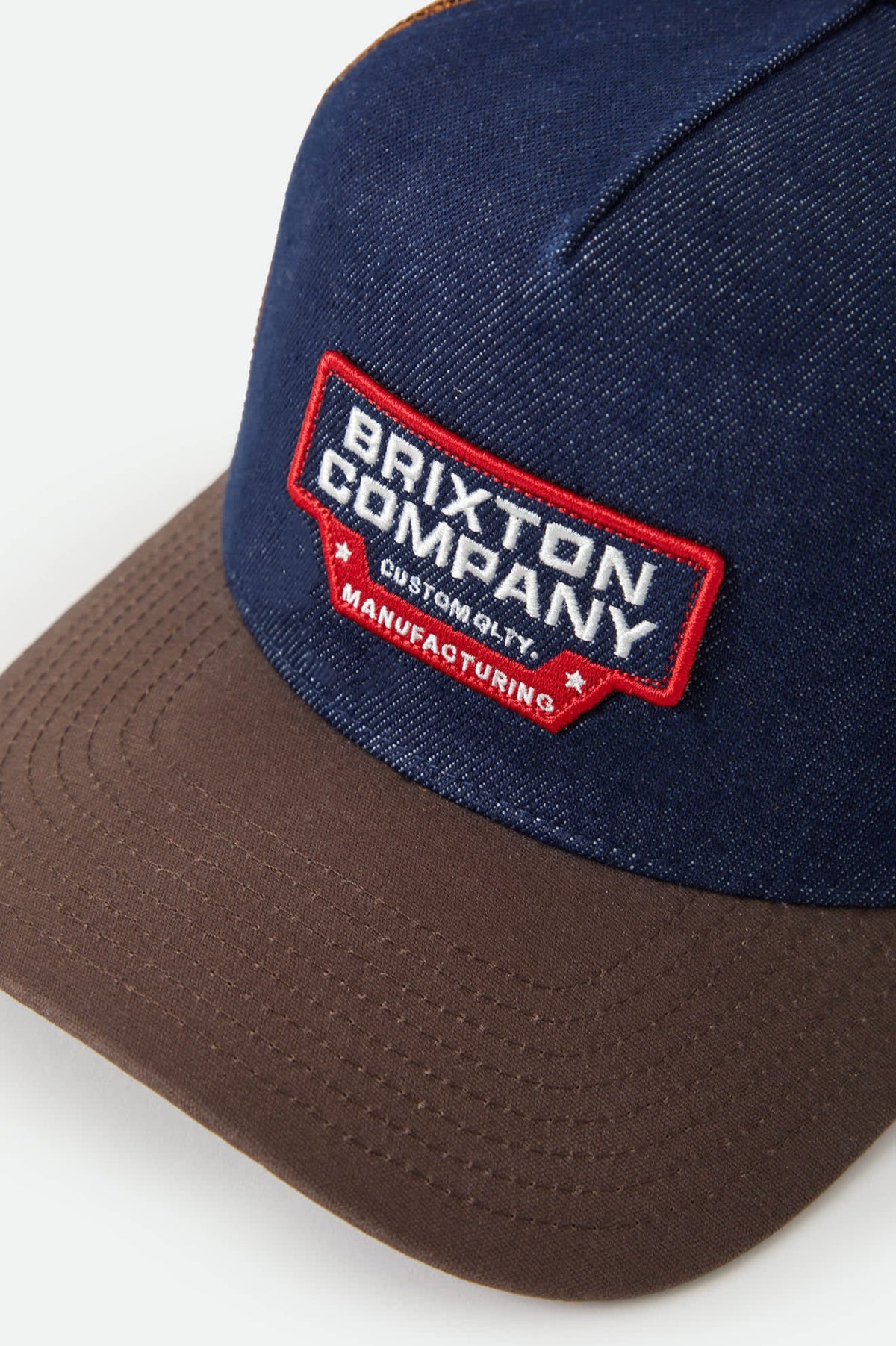 Brixton Reeves Trucker Hat - Washed Denim/Caramel