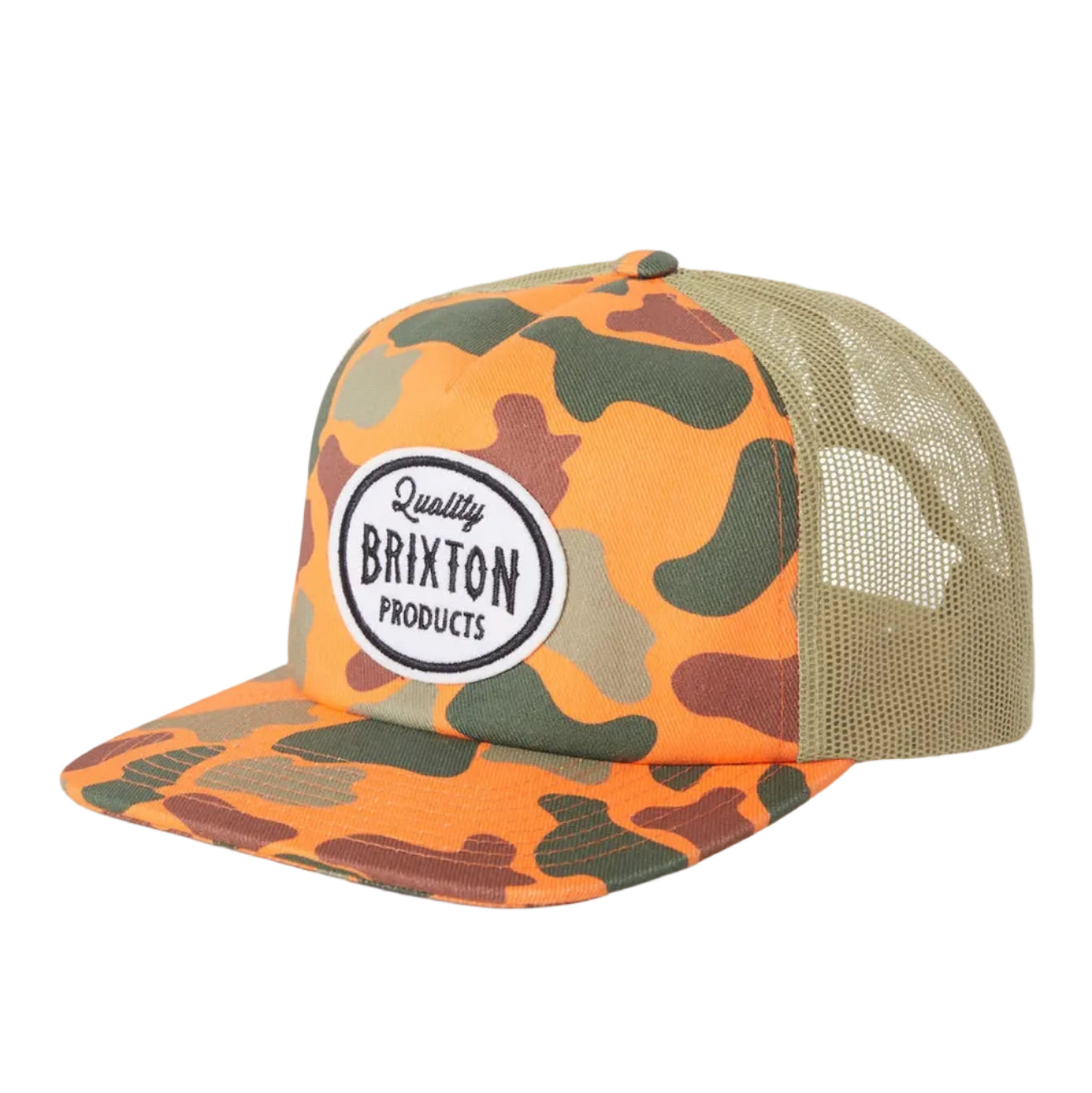 Brixton Henry MP Trucker Hat - Orange Duck Camo/Orange