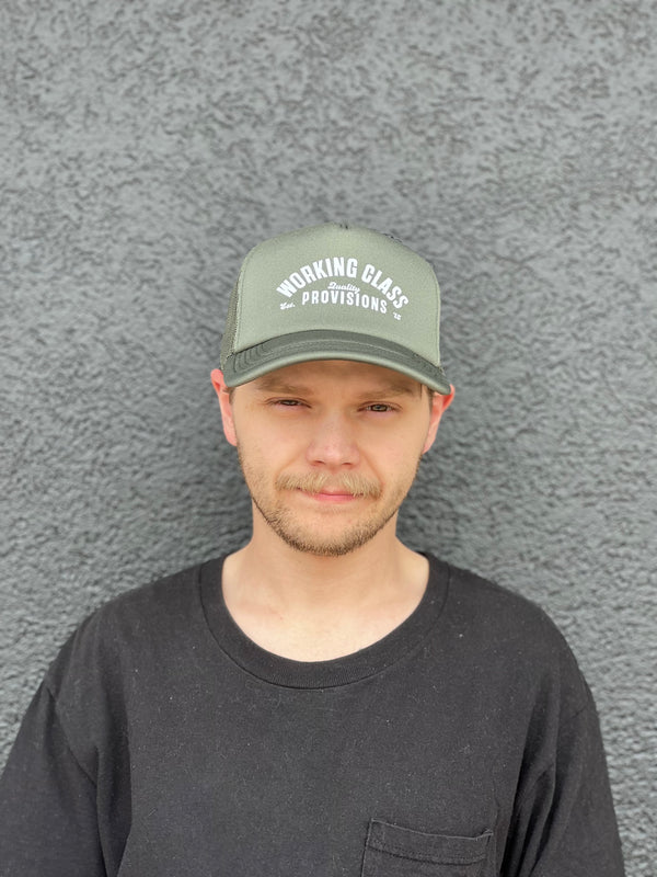 Working Class Provisions Trucker Cap - Olive/Off White