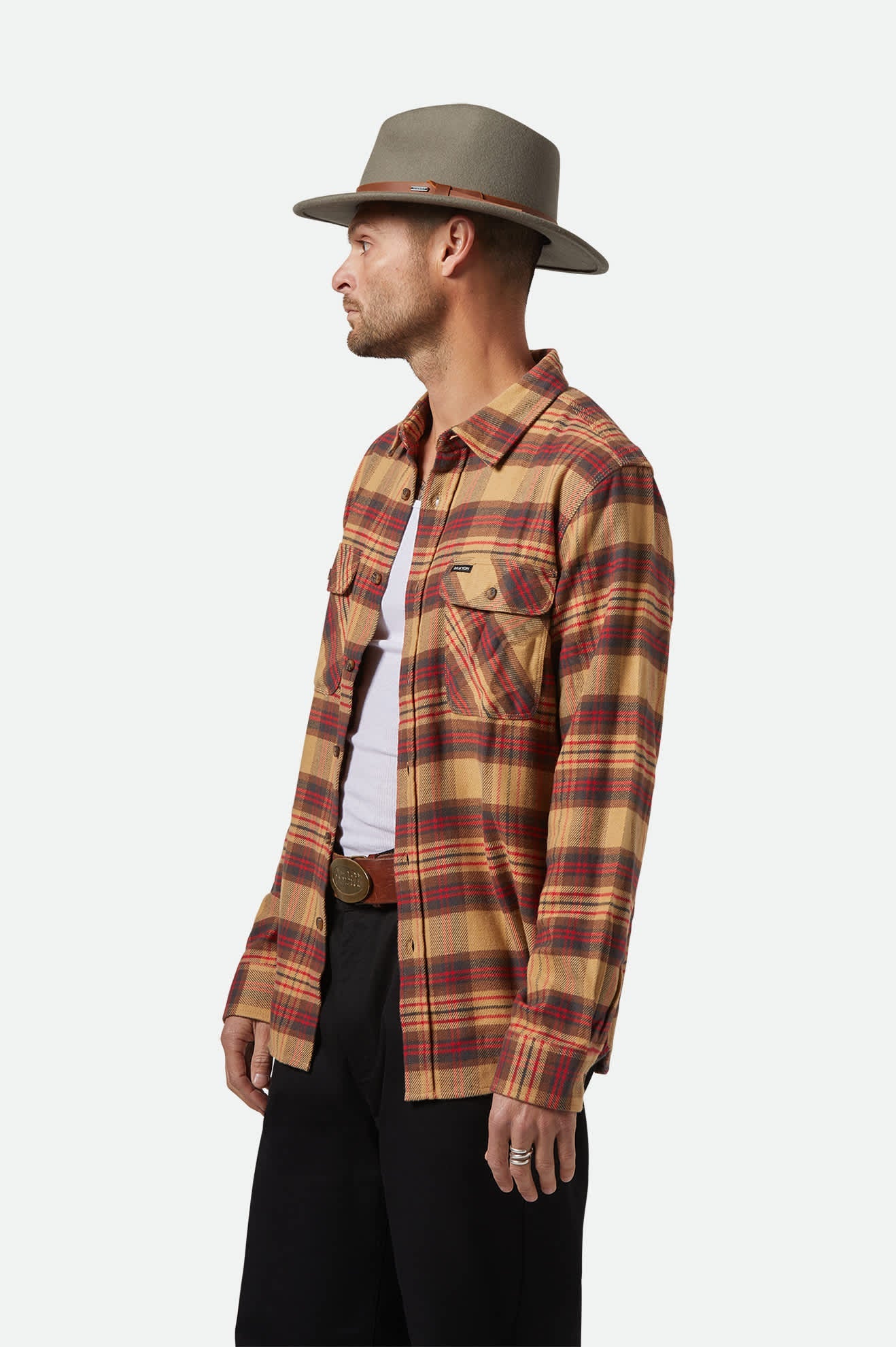 Brixton Messer Traditional Fedora - Brindle