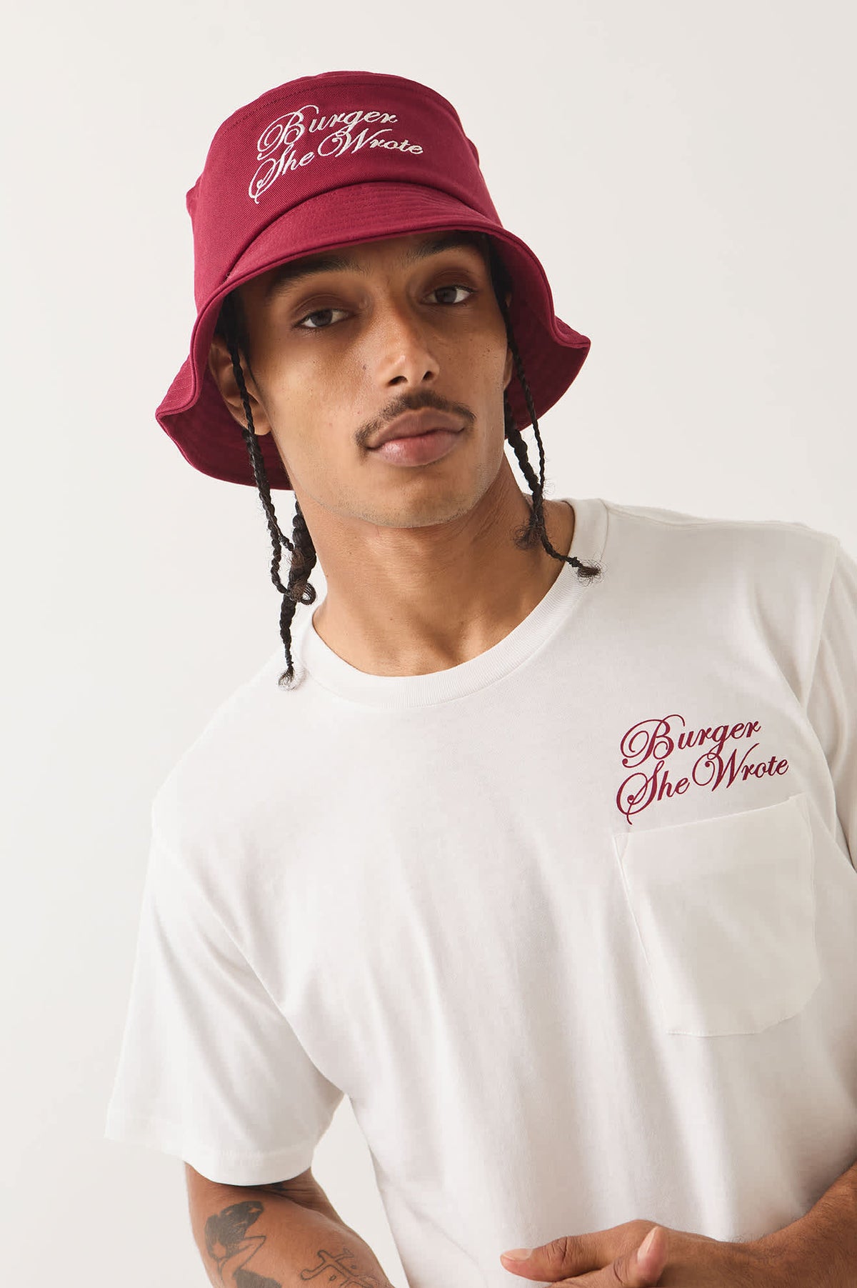 Brixton BURGER SHE WROTE S/S STND - NATURAL - 100% COTTON -
