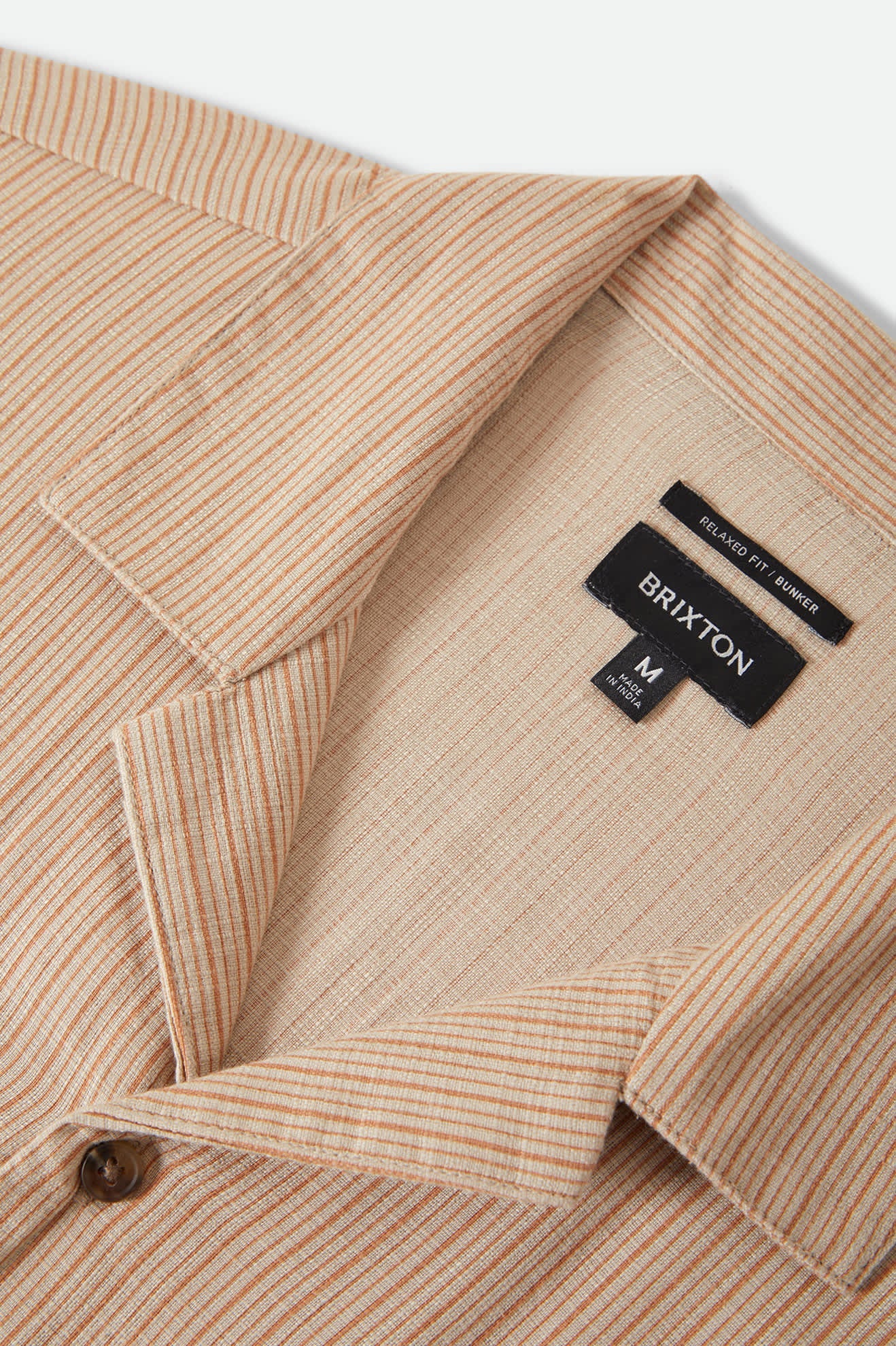 Brixton Bunker Slub S/S Woven Shirt - Italian Clay Stripe