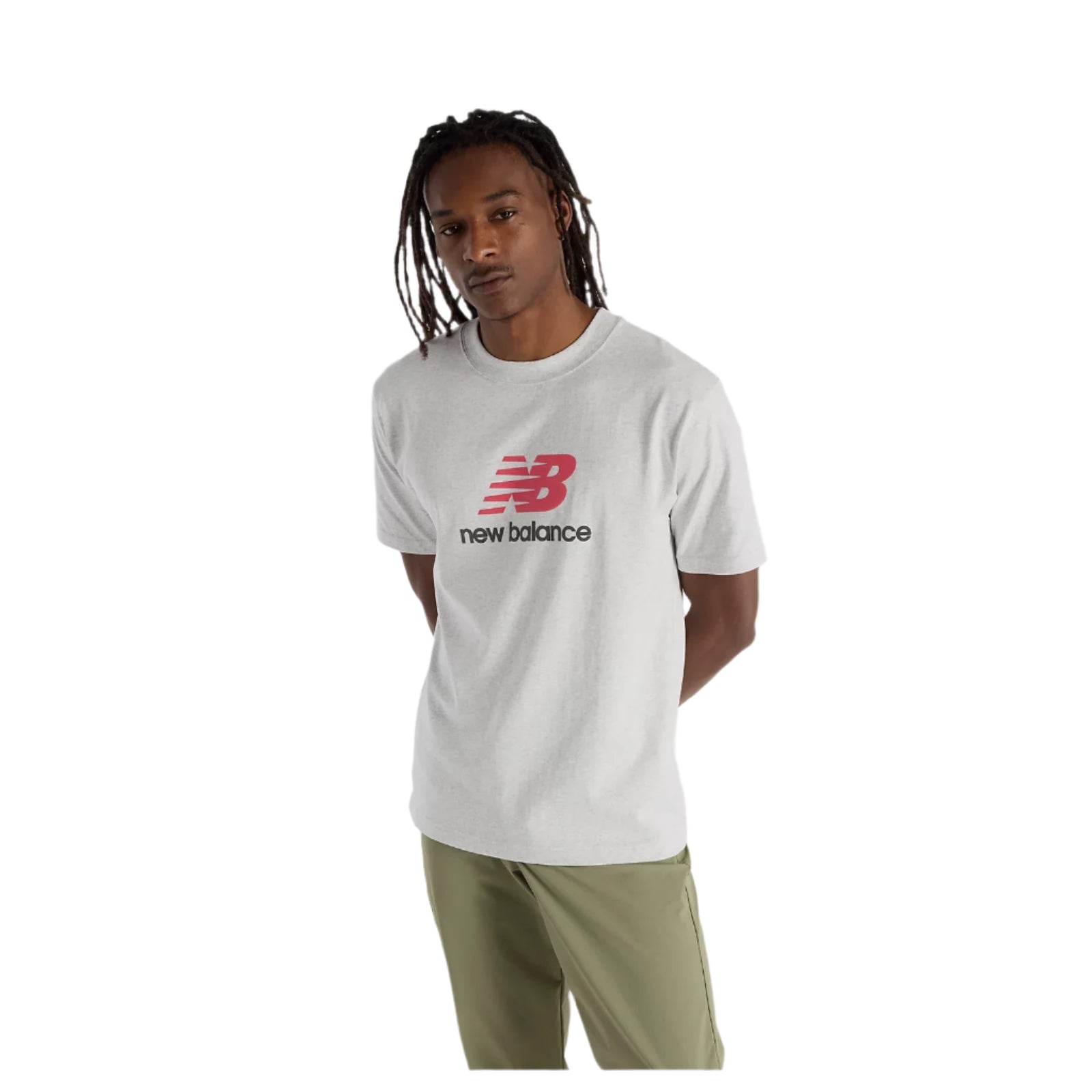 New Balance Athletics Logo T-Shirt - Ash Heather