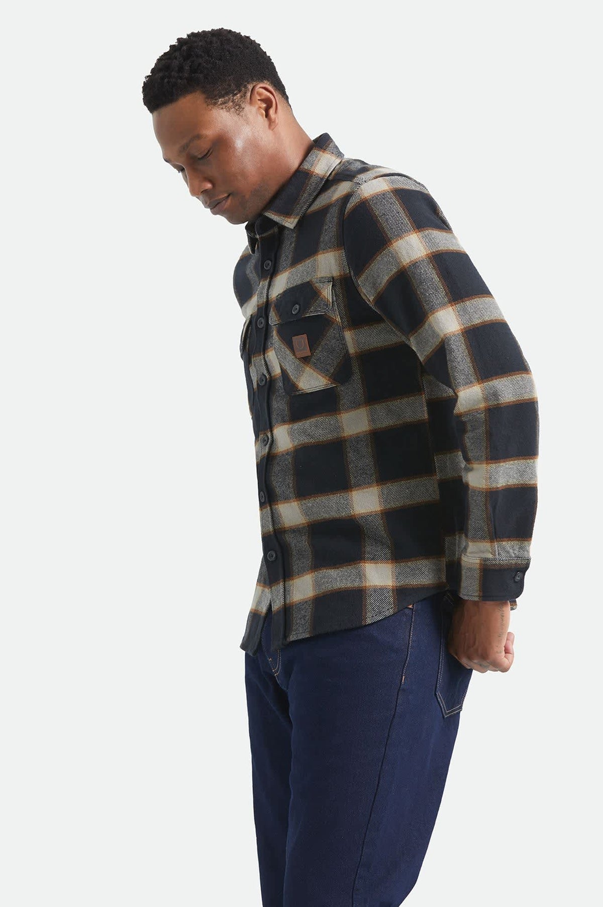 Brixton Bowery Flannel - Black/Cream