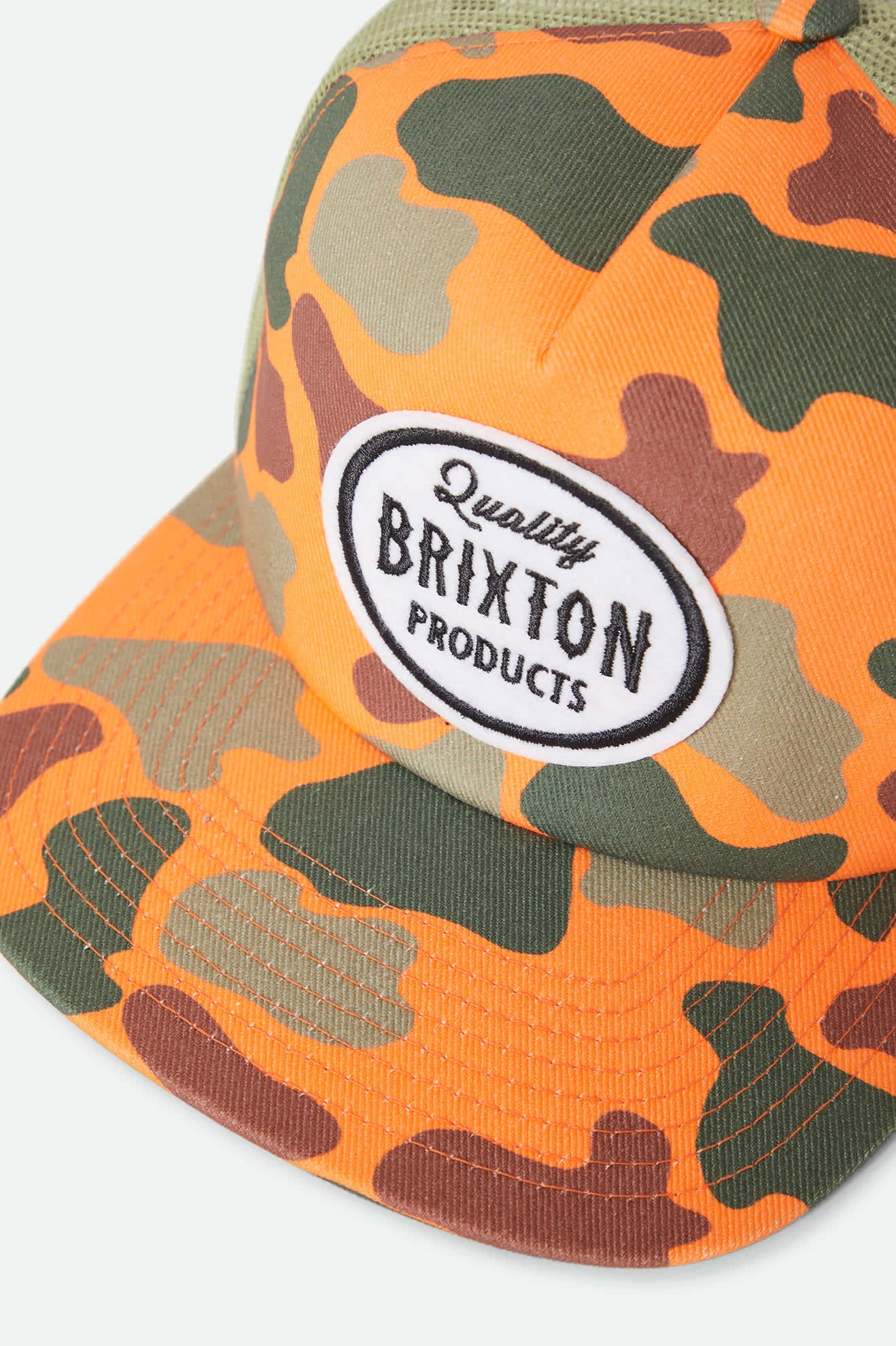 Brixton Henry MP Trucker Hat - Orange Duck Camo/Orange