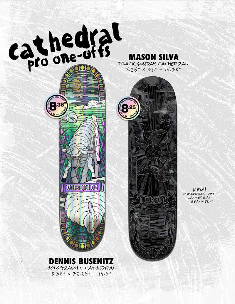Real Mason Black Sunday Cathedral Deck - 8.25"