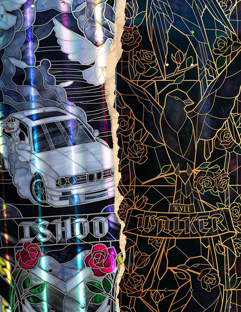 Real KYLE BLACK SUNDAY CATHEDRAL skateboard deck - 8.06"