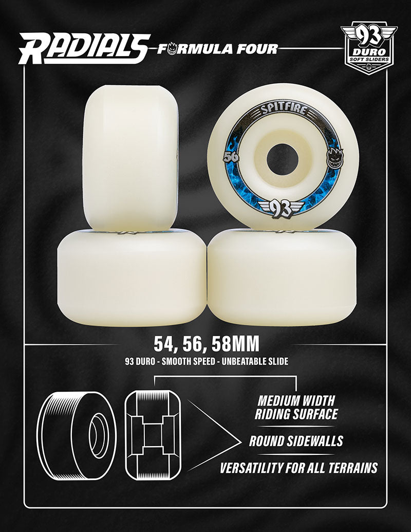 Spitfire Formula Four 93D Radial Skateboard Wheel - 56mm