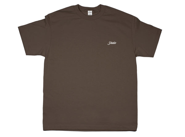 Studio Small Script Tee - Chocolate