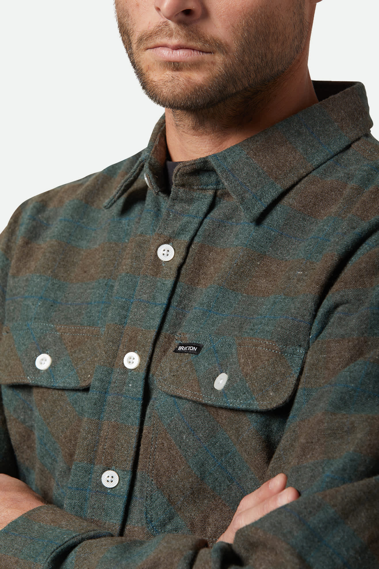 Brixton Bowery Flannel - Ocean
