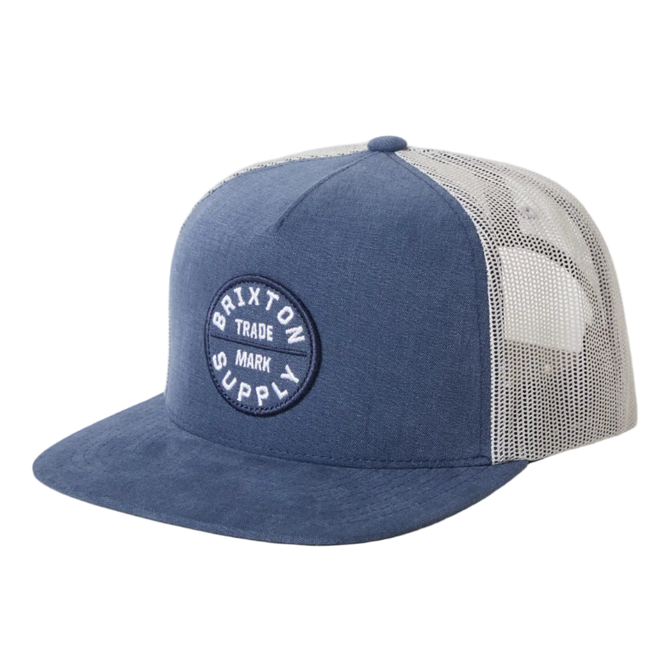 Brixton Oath MP Trucker Hat - Blue Chambray/White