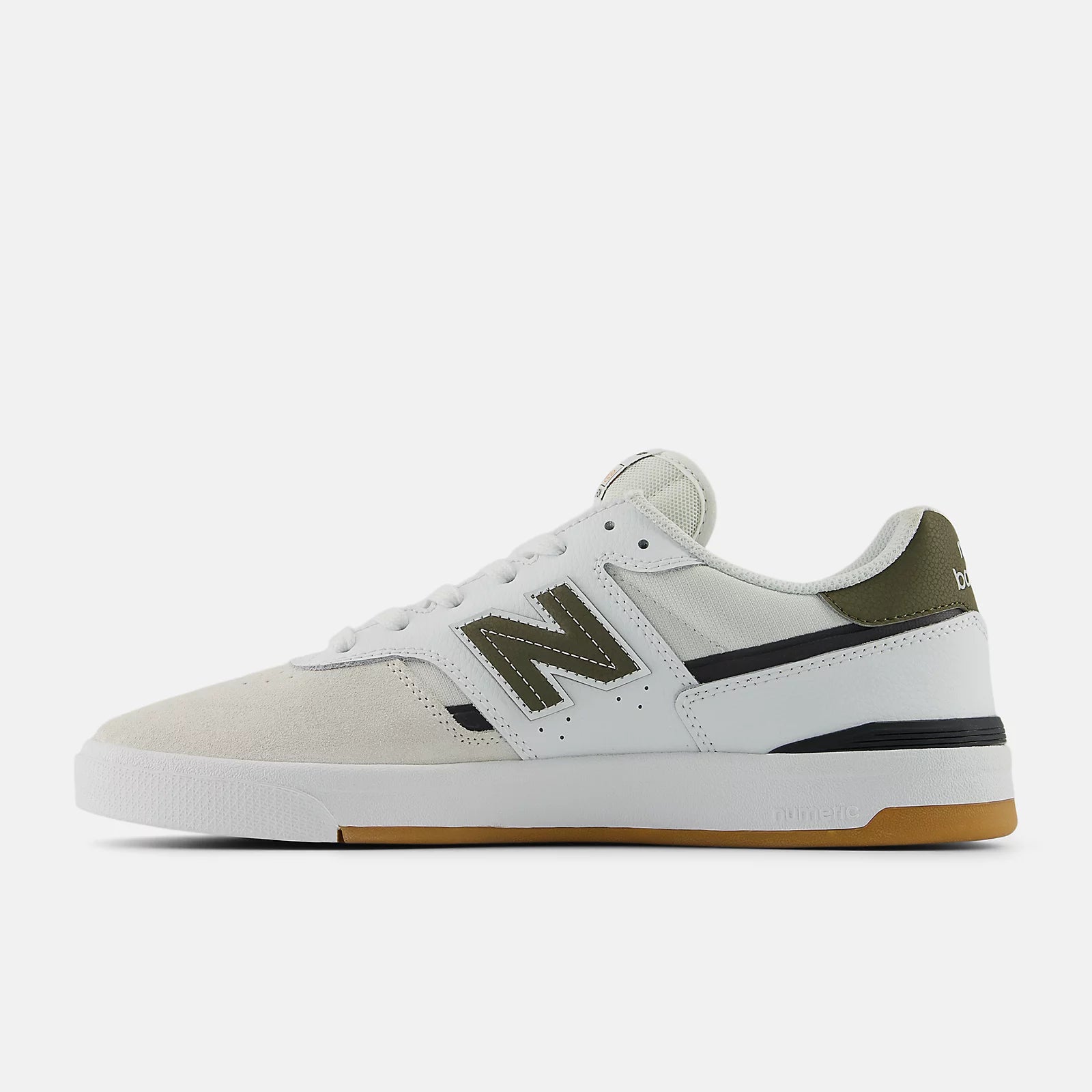 New Balance Numeric Jamie Foy 306 Cup - NB 103 White with Dark Moss