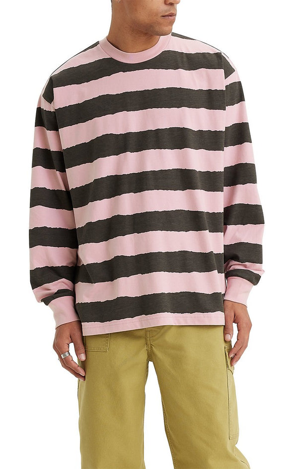 Levis' SKATE GRAPHIC BOX LS TEE - TORN UP PINK