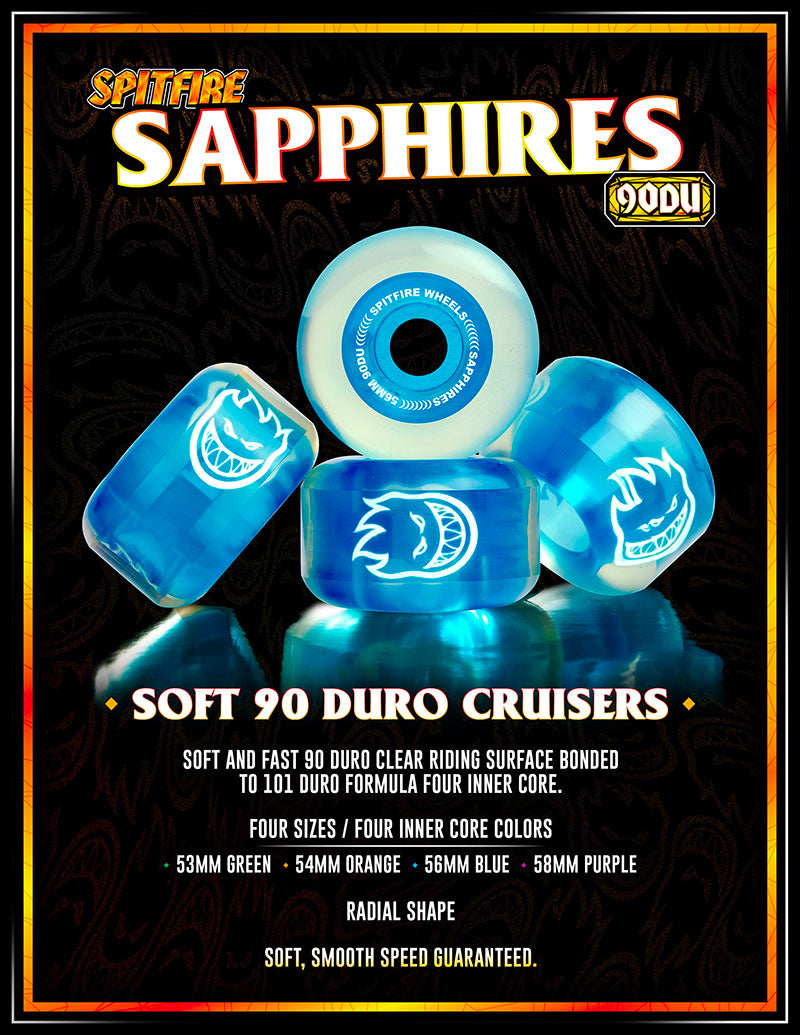 Spitfire Sapphire 90D Clear/Orange 54MM