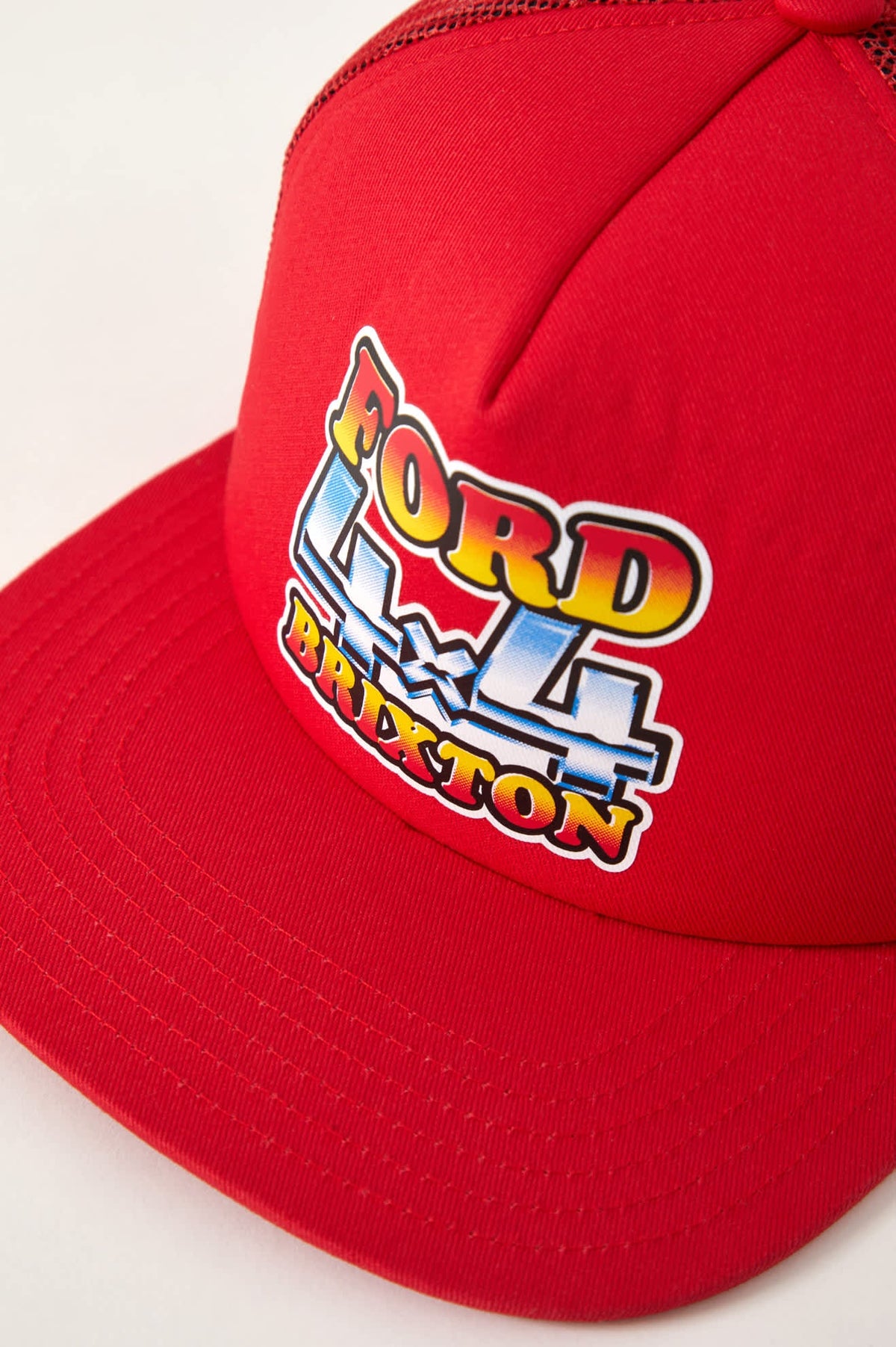 Brixton x Ford 4X4 Chrome Trucker Hat - Rangoon Red