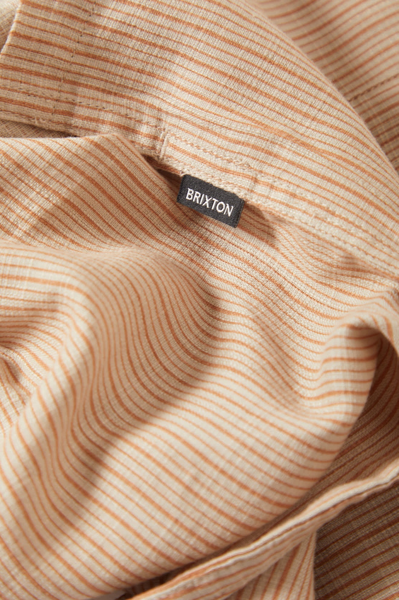 Brixton Bunker Slub S/S Woven Shirt - Italian Clay Stripe