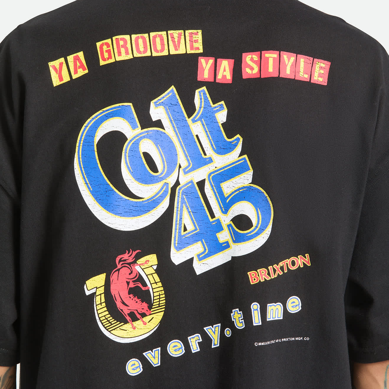 Brixton Colt 45 Everytime S/S Oversized Tee - Black