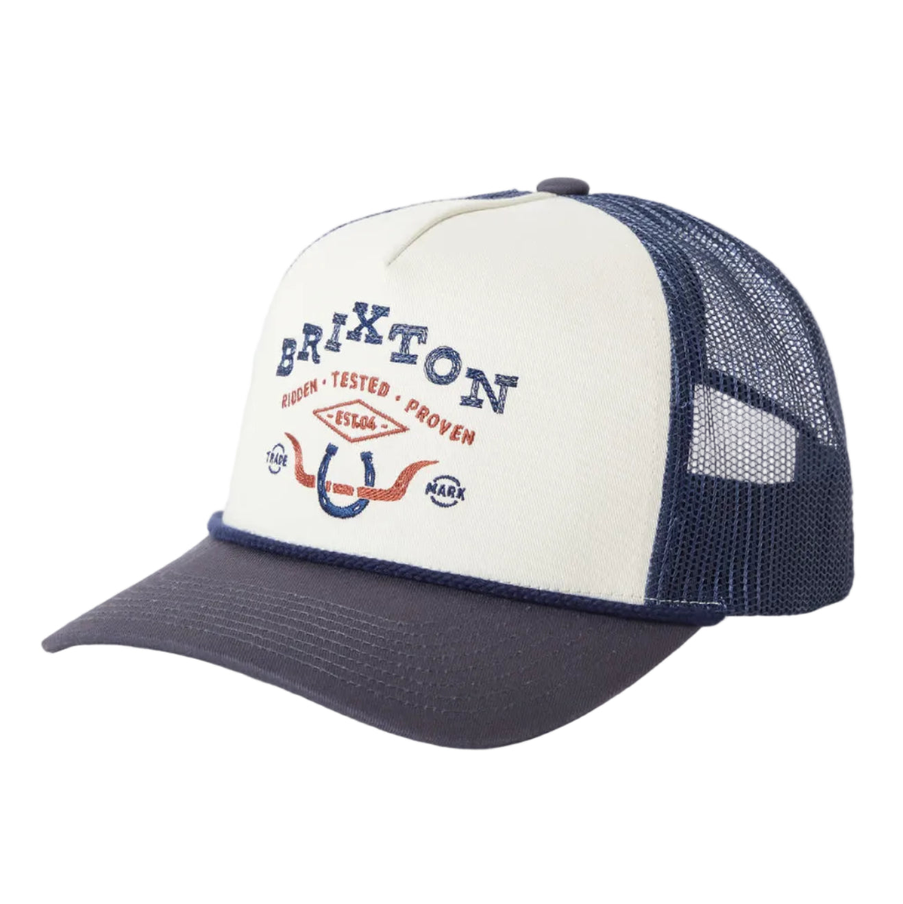 Brixton Beekman C NP MP Trucker Hat - Off White/Navy