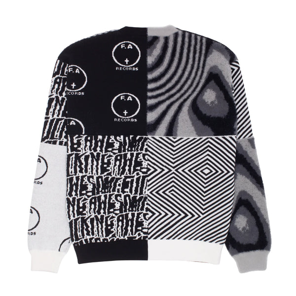 FUCKING AWESOME CULT OF PERSONALITY SWEATER - BLACK / WHITE / GREY