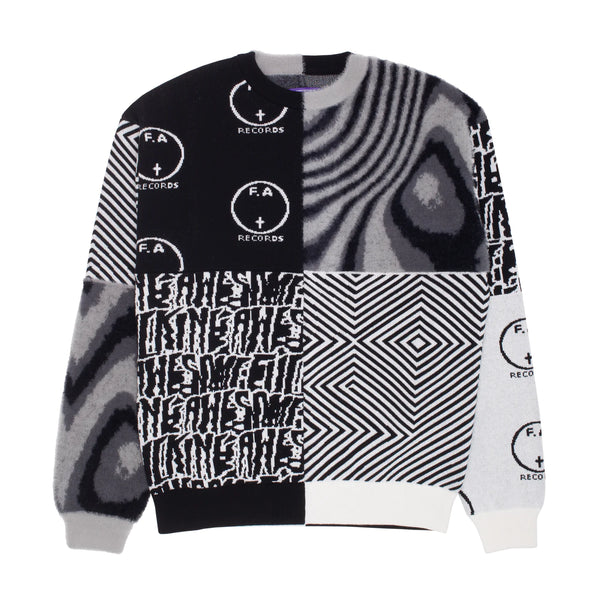 FUCKING AWESOME CULT OF PERSONALITY SWEATER - BLACK / WHITE / GREY