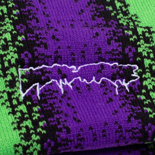 FUCKING AWESOME GRADIENT DRIP CUFF BEANIE - PURPLE / GREEN