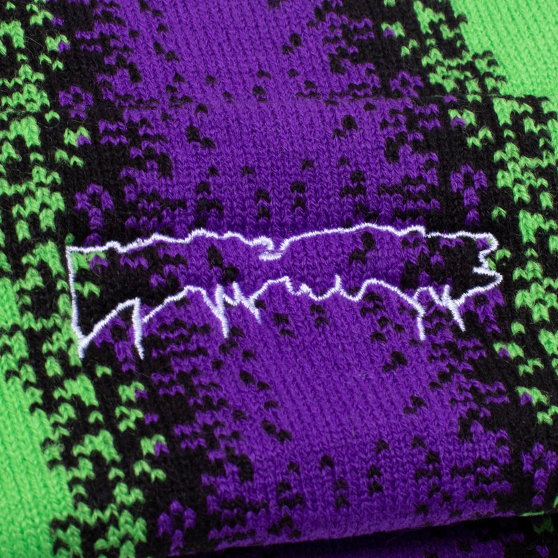 FUCKING AWESOME GRADIENT DRIP CUFF BEANIE - PURPLE / GREEN