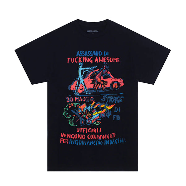 FUCKING AWESOME CAR EXPLOSION TEE - BLACK
