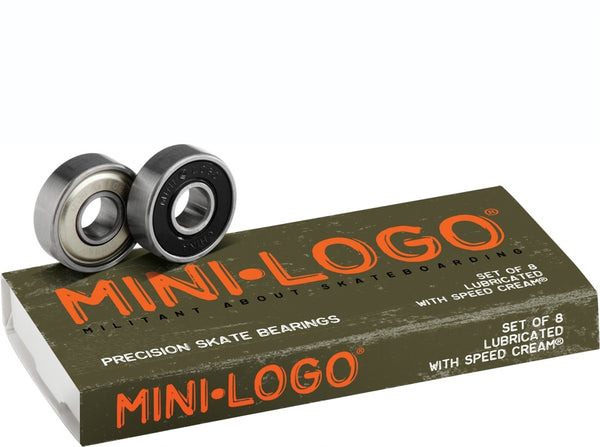 Mini Logo Skateboard Bearings Series 3 8mm Single 8PK