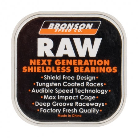 Bronson RAW Shieldless Bearings
