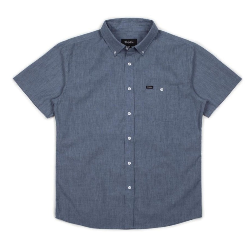 Central S/S Woven Shirt - Washed Royal