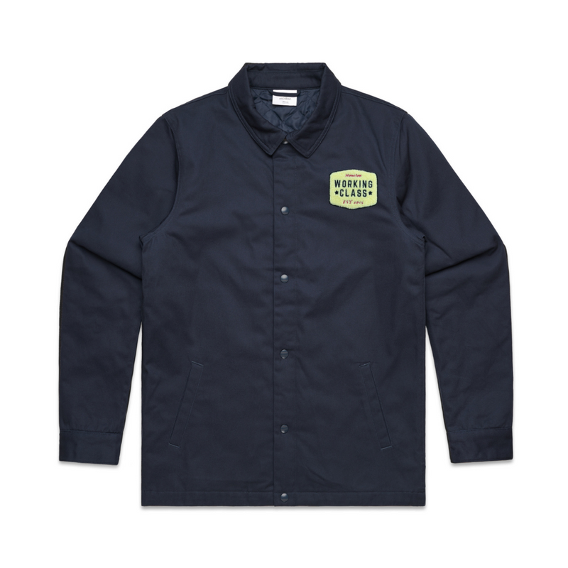 WORKING CLASS GARAGE PATCH WORK JACKET - NAVY