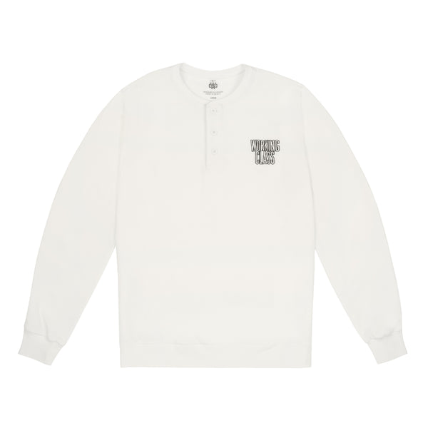 Working Class - Class Act L/S Henley - White/Black