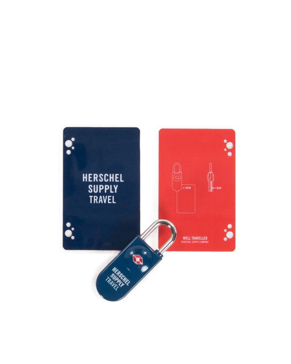 TSA Lock - Navy/Red