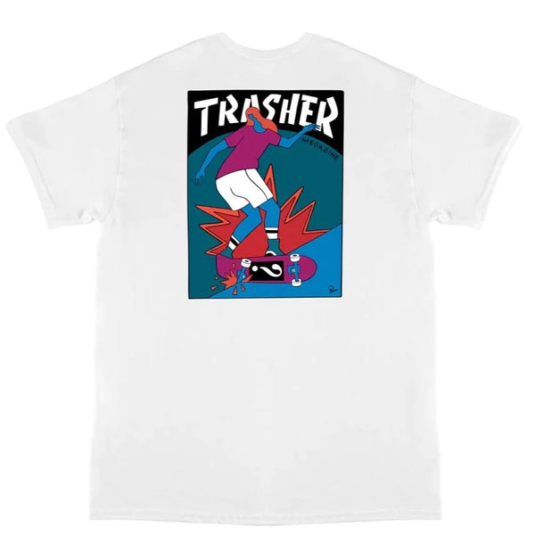 THRASHER HURRICANE S/S TEE - WHITE