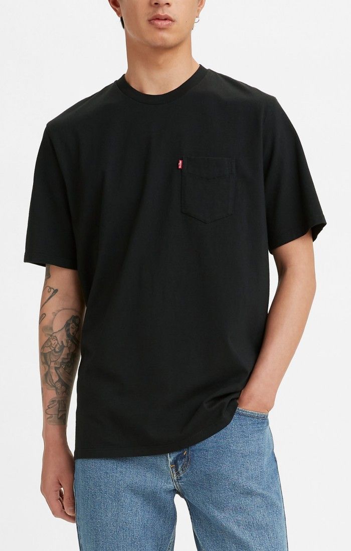 LEVI'S' RELAXED FIT POCKET TEE - MINERAL BLACK