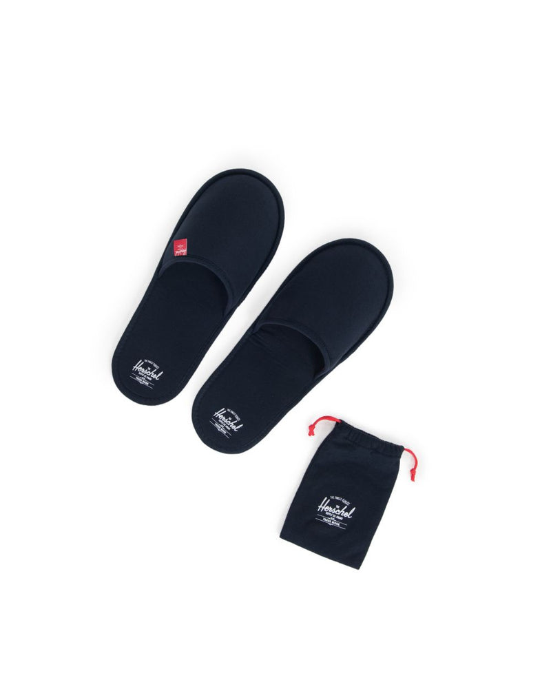 Travel Slippers - Navy/Red