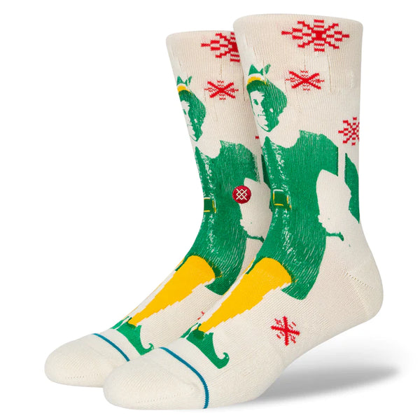 STANCE ELF X STANCE BUDDY THE ELF CREW SOCKS - OFF WHITE