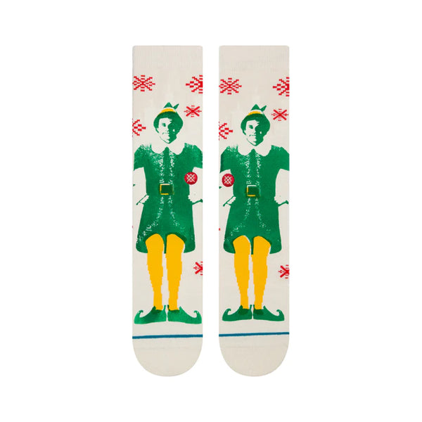 STANCE ELF X STANCE BUDDY THE ELF CREW SOCKS - OFF WHITE