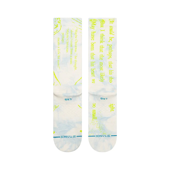 STANCE THE GRINCH X STANCE MERRY GRINCHMAS CREW SOCKS - OFF WHITE
