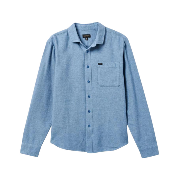 BRIXTON BIXBY RESERVE L/S FLANNEL - MELANGE BLUE