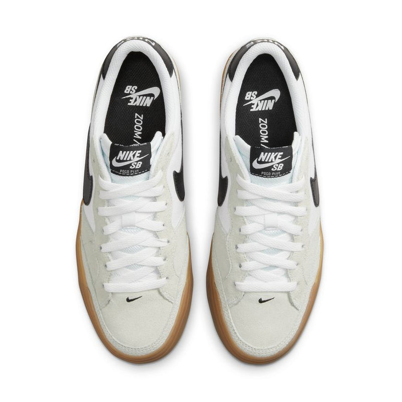 NIKE SB ZOOM POGO PLUS - WHITE/BLACK-WHITE-GUM LIGHT BROWN