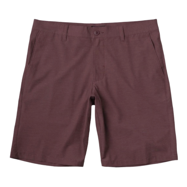 RVCA DAGGERS HYBRID CHINO SHORT 18" - OXBLOOD RED