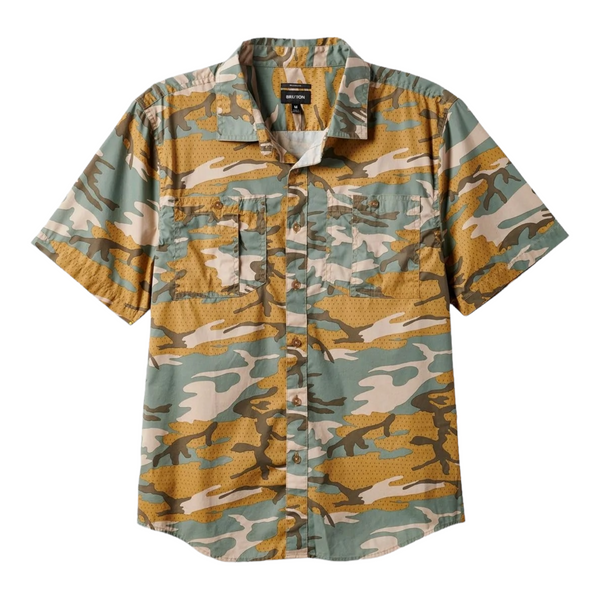 BRIXTON CHARTER UTILITY S/S WOVEN - TEAR DROP CAMO