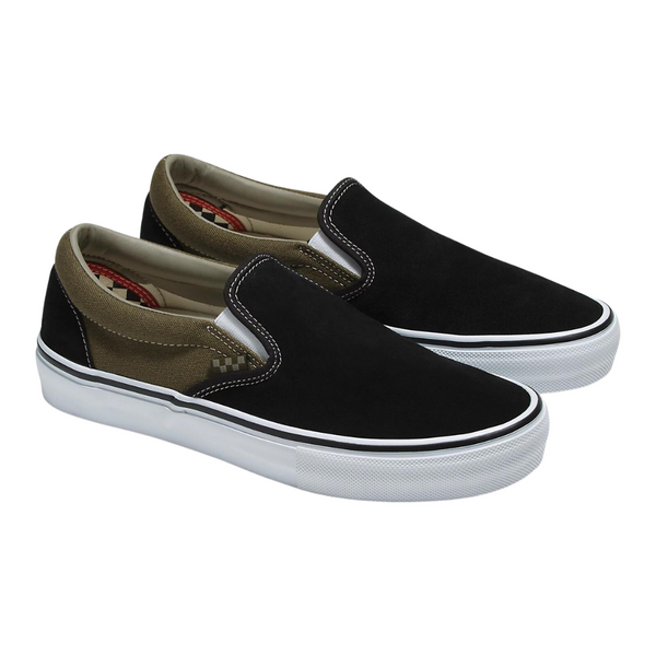 VANS SKATE SLIP-ON SHOE - BLACK OLIVE