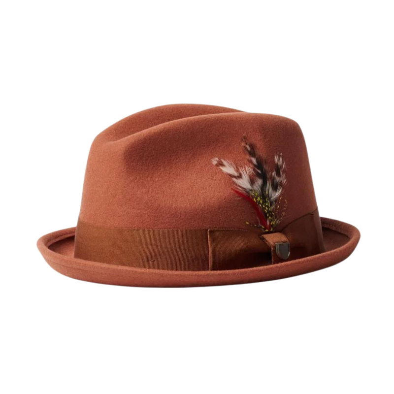 BRIXTON GAIN FEDORA - CARAMEL