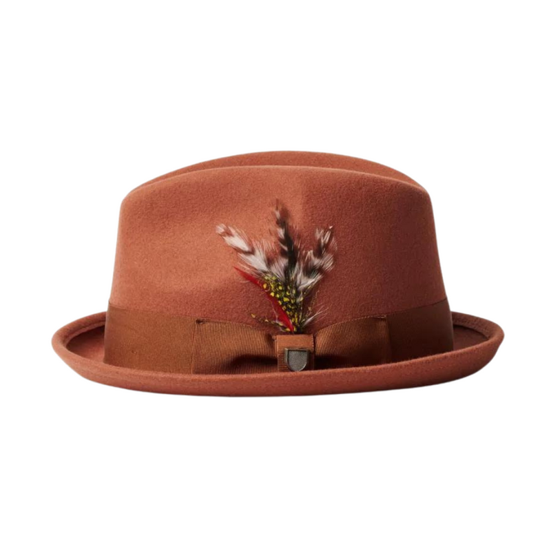 BRIXTON GAIN FEDORA - CARAMEL