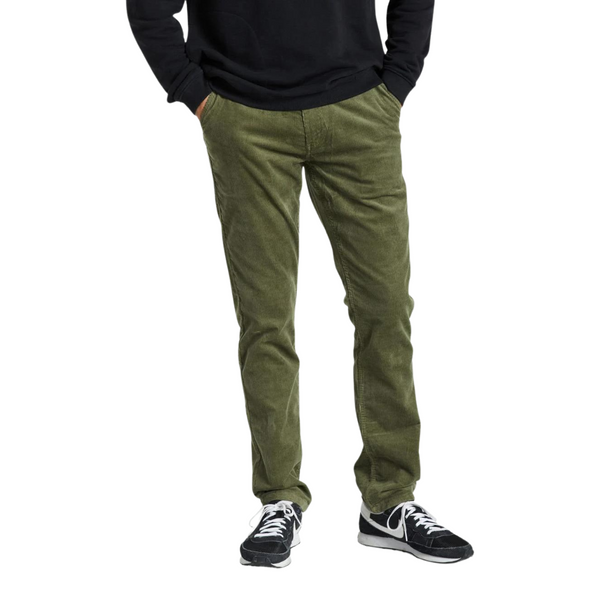 BRIXTON CHOICE CHINO REGULAR PANT - OLIVE SURPLUS CORD