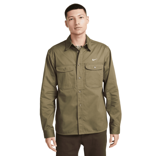 NIKE SB L/S SKATE BUTTON UP - MEDIUM OLIVE
